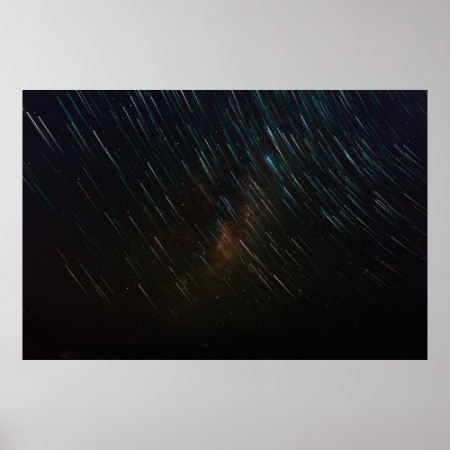 TIME LAPSE PHOTO OF STARS POSTER