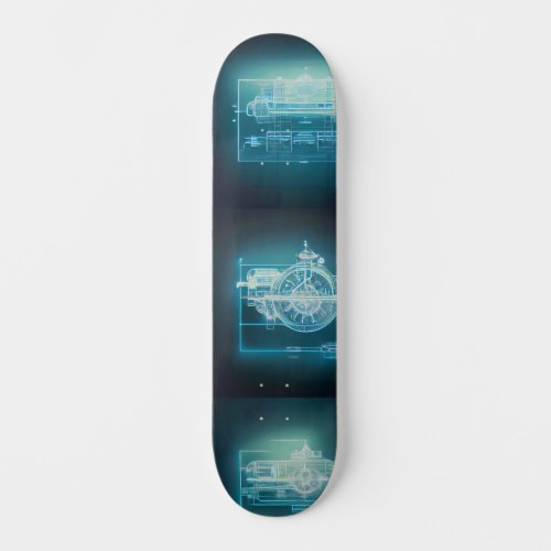Time Machine Blueprints I Skateboard