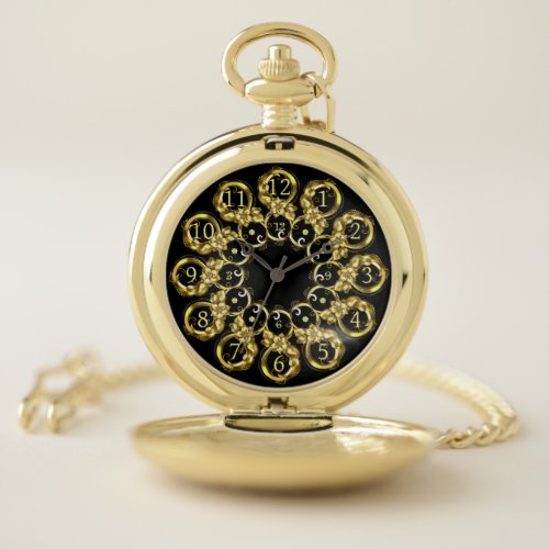Time Machine Clock  SpaceTime Continuum   Pocket Watch