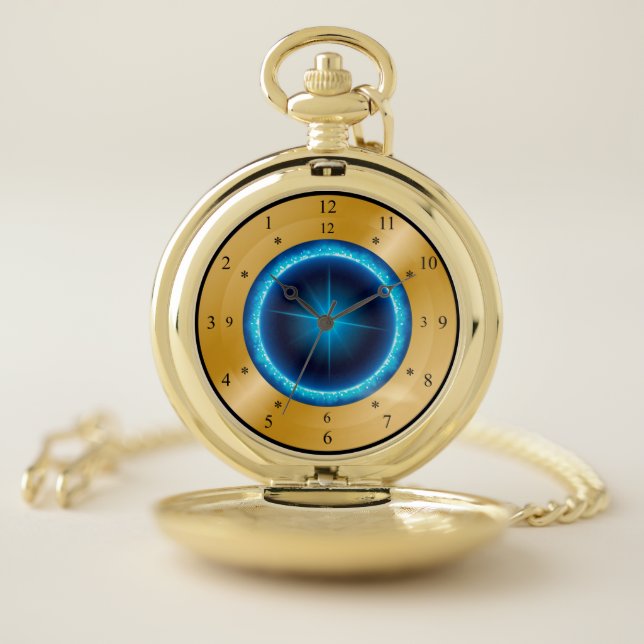 Time Machine Clock ~ Star Of India ~ Time Travel ~ Pocket Watch (Inside)