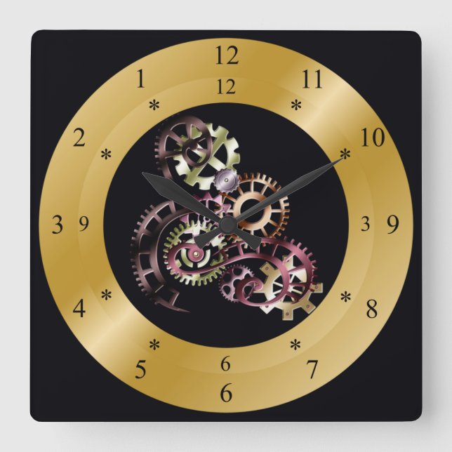Time Machine Clock ~ Steampunk ~ Gears ~ (Front)