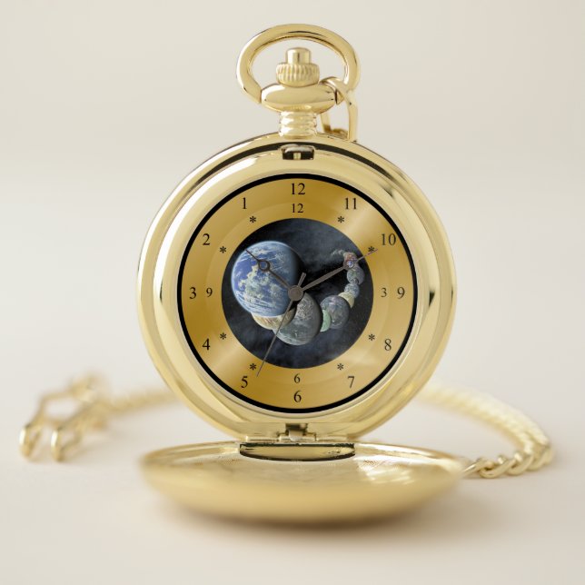 Time Machine Clock ~ Visit Earth Like Planets ~ Pocket Watch (Inside)
