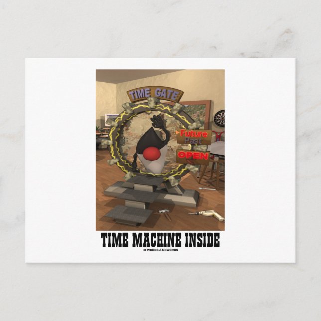 Time Machine Inside (Open Source Duke) Postcard (Front)