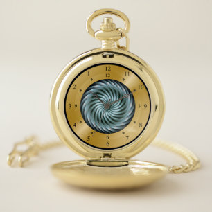 Time Machine Pocket Watch ~ Time Warp Whirlpool ~