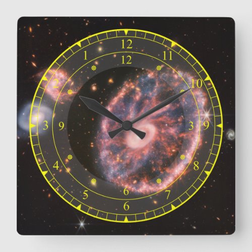Time Machine Portal  TimeSpace Continuum    Square Wall Clock