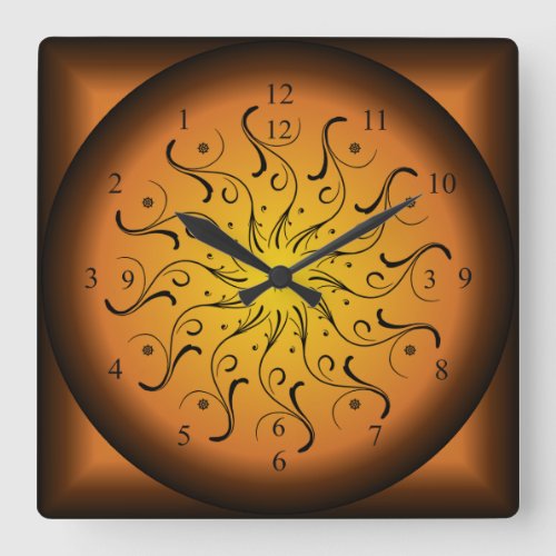 Time Machine  SpaceTime Continuum    Square Wall Clock