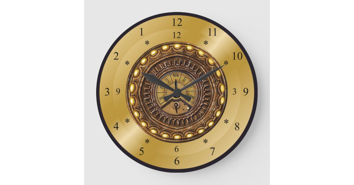 The Mysterious Container Steampunk Style Bronze Finished Desk Clock