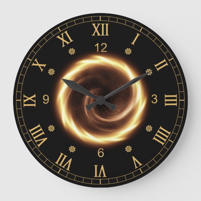 Time Machine ~ Spiral Fire Vortex ~ Time Portal ~  Large Clock (Front)