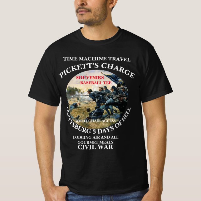 TIME MACHINE TRAVEL BATTLE OF GETTYSBURG T-Shirt (Front)