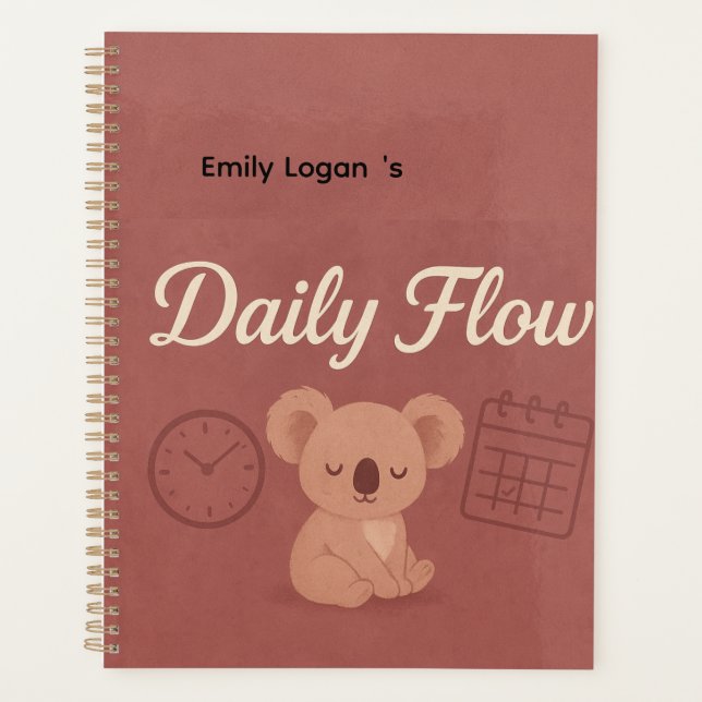 Time Management – Cute Koala Daily Planner (Front)