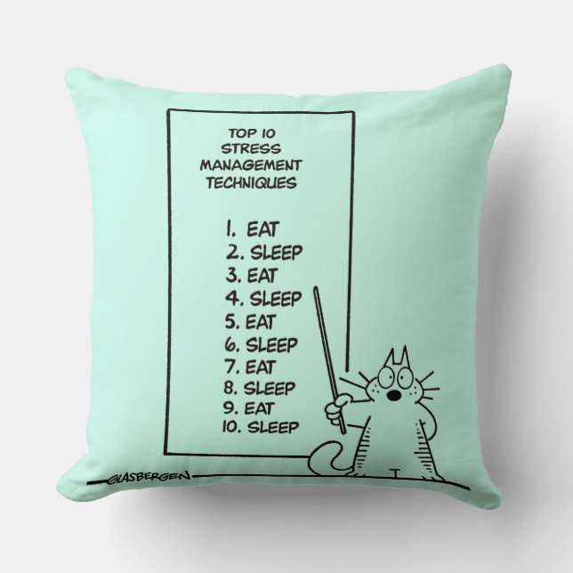 Time Management Throw Pillow (Front)