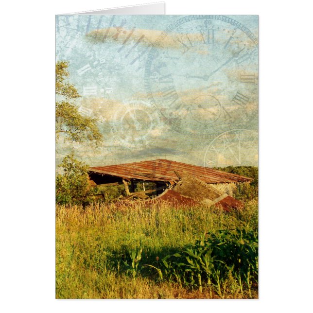 Time Marches On Even When the Barn is Fallen Cards (Front)