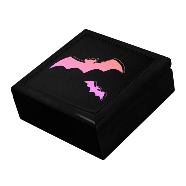 Time of Bats - Pink & Purple Abstract Pop Art Gift Box (Side)