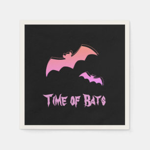 Time of Bats - Pink & Purple Abstract Pop Art Napkins