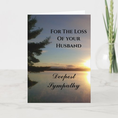 Time Of Loss Husband Deepest Sympathy Card