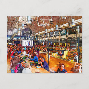 Time out Market Lisbon Portugal Postcard