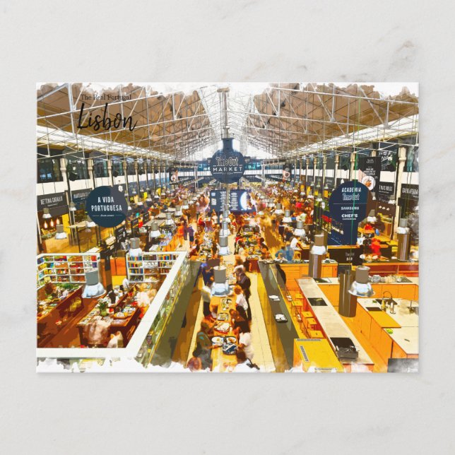Time out Market Lisbon Portugal Postcard (Front)