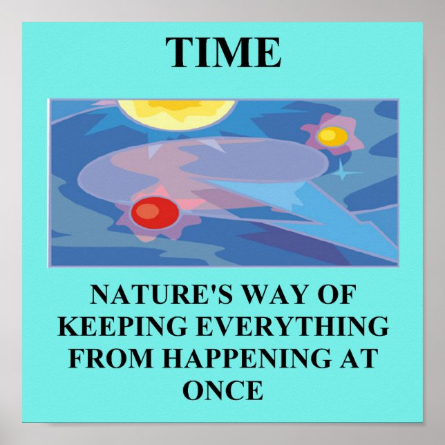 time physics joke poster (Front)