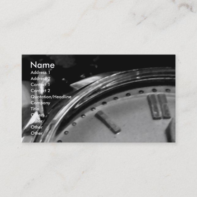 Time Piece Business Card (Front)