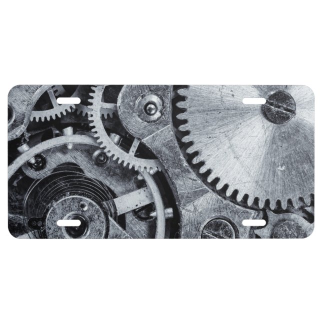 Time Piece Mechanics License Plate (Front)