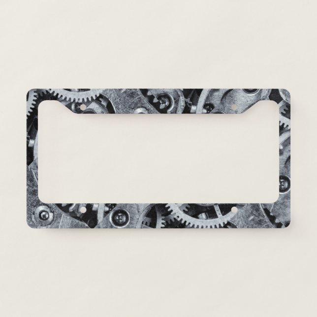 Time Piece Mechanics License Plate Frame (Front)