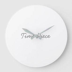 Time Piece Printed Grey Hand Color Stylish Look Large Clock
