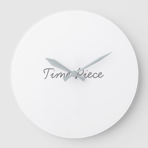 Time Piece Printed Grey Hand Color Stylish Look Large Clock