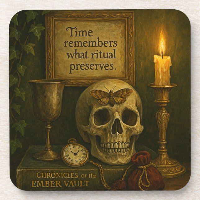 Time Remembers Beverage Coaster (Front)