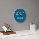 Time Spent Together GPS Coordinates Personalized Round Clock<br><div class="desc">GPS coordinates personalized clock from Ricaso - change text to suit your needs. You can find your personalized GPS coordinates by searching online, if possible it is best to copy and paste the result. A perfect way to mark your time spent together and a reminder of where it all began....</div>