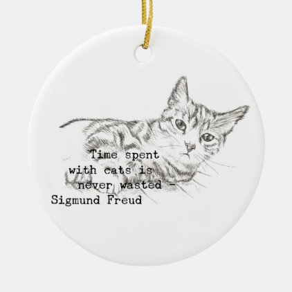 Time Spent with Cats . . . Ceramic Ornament