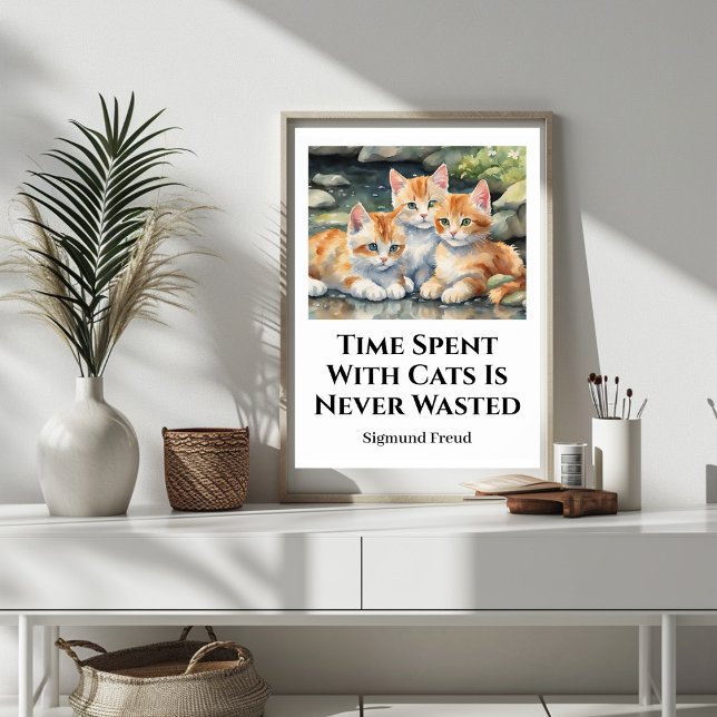 Time Spent With Cats Cute Motivational Poster (Time Spent With Cats Cute Motivational Poster)