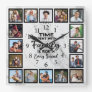 Time Spent With Family is worth every second Square Wall Clock