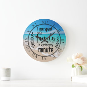 Time Spent With Family Large Clock