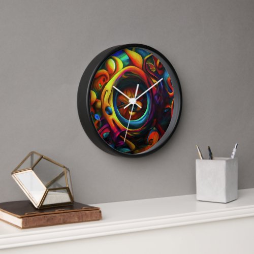 Time Spiral Abstract Art Wall Clock