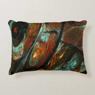 Time Split Abstract Art Accent Pillow