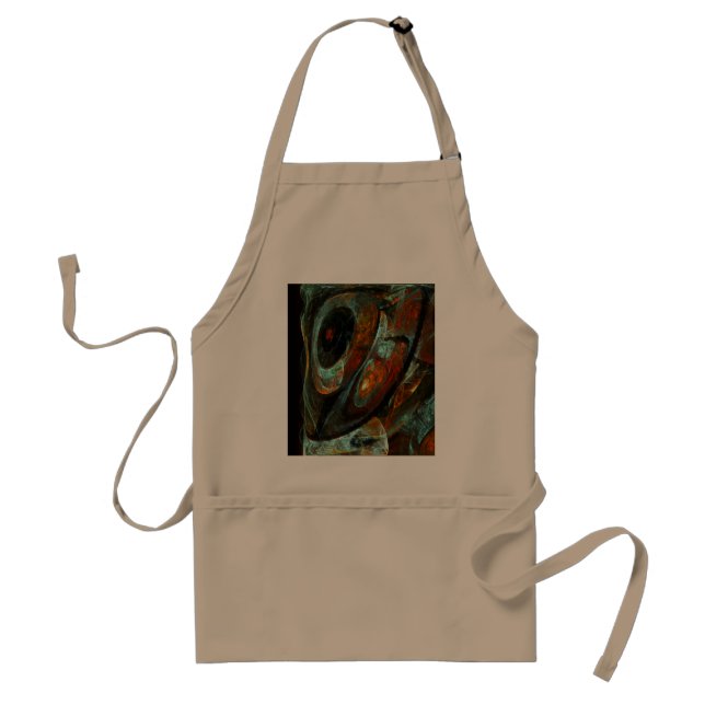 Time Split Abstract Art Adult Apron (Front)