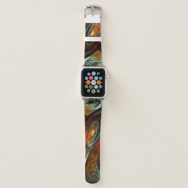 Time Split Abstract Art Apple Watch Band (Front)