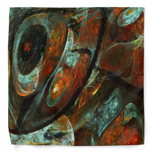 Time Split Abstract Art Bandana (Front)