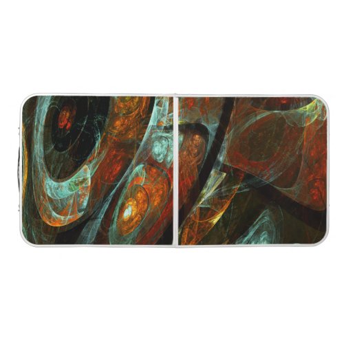 Time Split Abstract Art Beer Pong Table