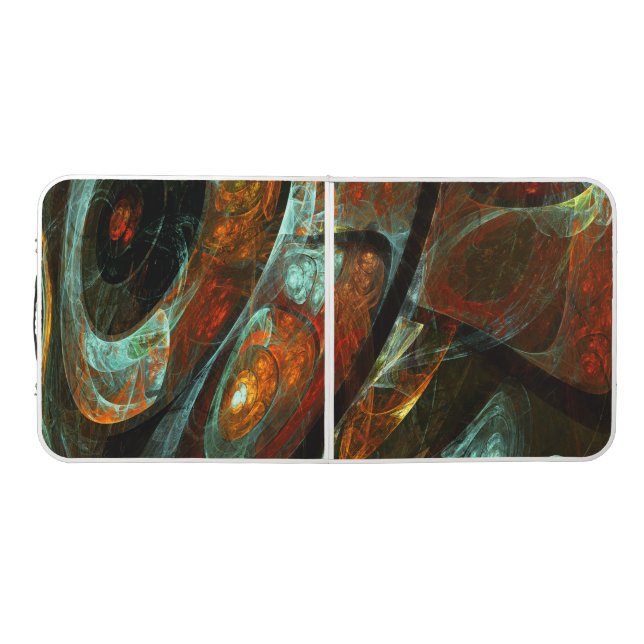 Time Split Abstract Art Beer Pong Table (Top)