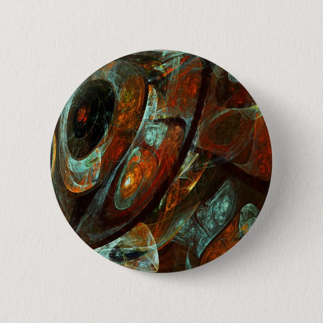 Time Split Abstract Art Button (Front)