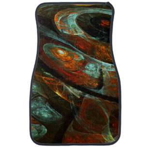 Time Split Abstract Art Car Floor Mat