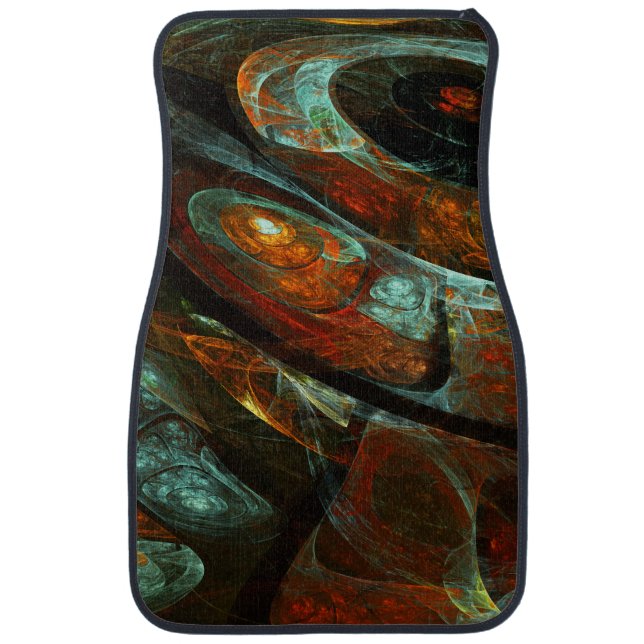 Time Split Abstract Art Car Floor Mat (Front)