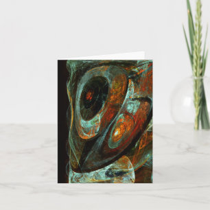 Time Split Abstract Art Card