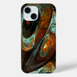 Time Split Abstract Art iPhone 15 Case