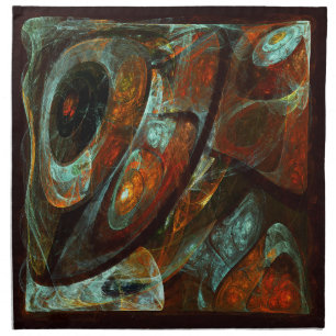 Time Split Abstract Art Cloth Napkin