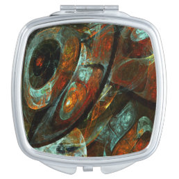 Time Split Abstract Art Compact Mirror