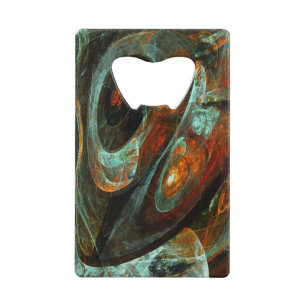 Time Split Abstract Art Credit Card Bottle Opener