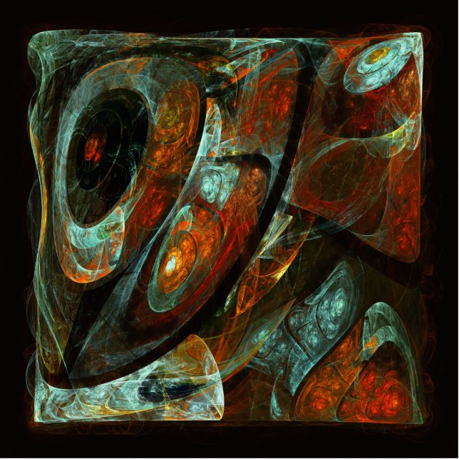 Time Split Abstract Art Cutout (Front)