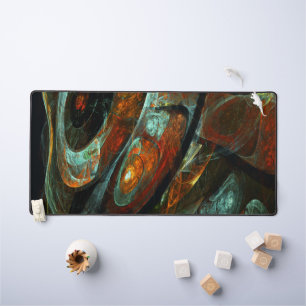 Time Split Abstract Art Desk Mat